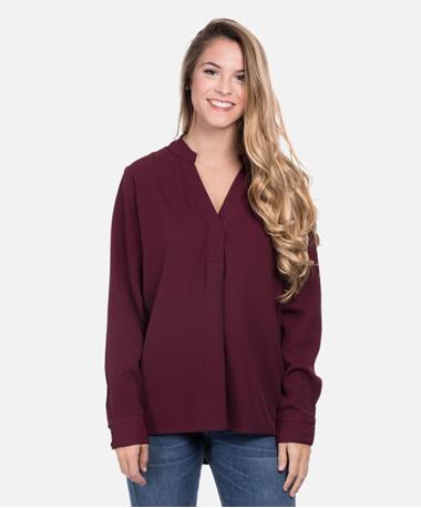 Joy Joy V Neck Pleated Long Sleeve