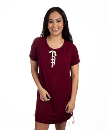 Jersey Lace Up Dress