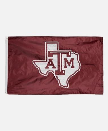 Texas A&M Aggie Maroon Lonestar Flag