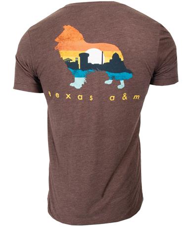 Texas A&M Sunset Skyline Reveille Tee