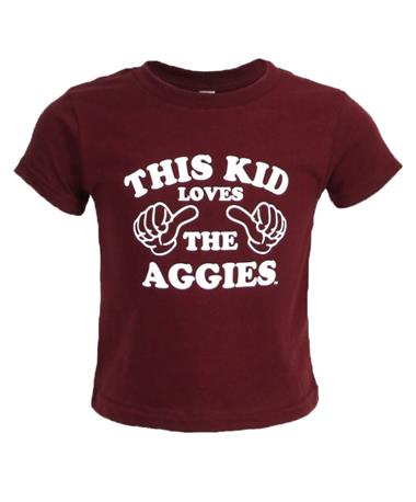 Toddler This Kid Loves The Aggies Tee-Automation