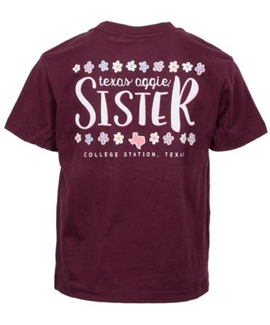 Texas A&M Youth Aggie Sister SS T Shirt-Automation