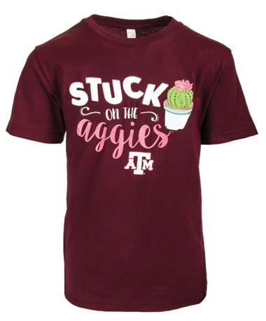 Youth Stuck On The Aggies Cactus T Shirt