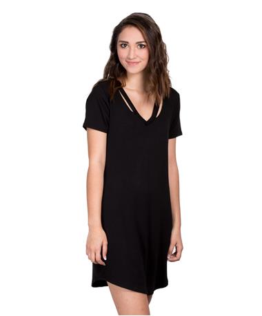 Womens Cut Out V Neck Dress