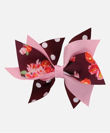 Azarhia Cutie Maroon Pink Bouquet Bow