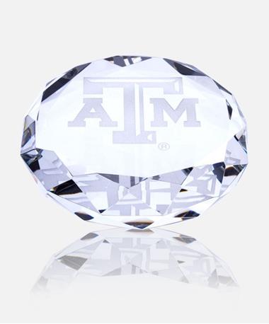 Texas A&M Aggie Faceted Paperweight