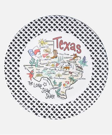 Texas Houndstooth 10inch Plate