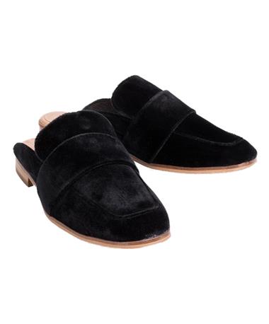 Free People Black Velvet At Ease Loafer