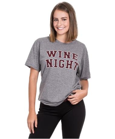 Friday+Saturday Wine Night Grey Tee