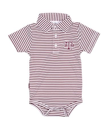 Garb Texas A&M Carson Striped Onesie