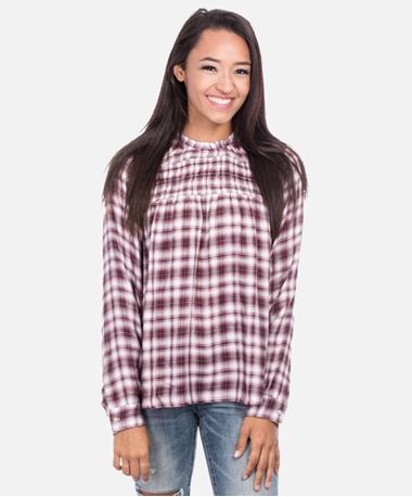 Smoked Plaid Blouse