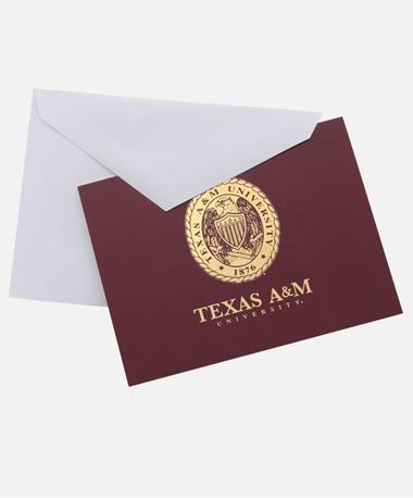 Texas A&M Ring Crest Silver Foil Notes