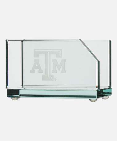 Texas A&M Glass Business Card Holder