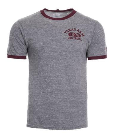 League Texas A&M Arched Chest Ringer Tee