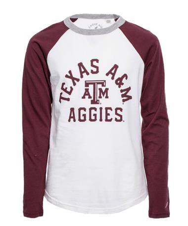 League Texas A&M Boys LS Baseball Tee