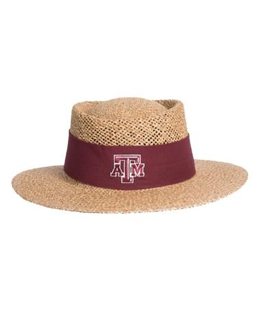 Texas A&M Tournament Straw Gambler Hat