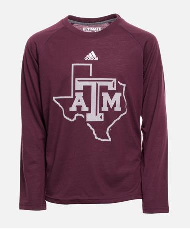Adidas Texas A&M Lonestar Kids Linear Logo