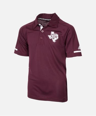 Adidas Texas A&M Kids Premium Polo