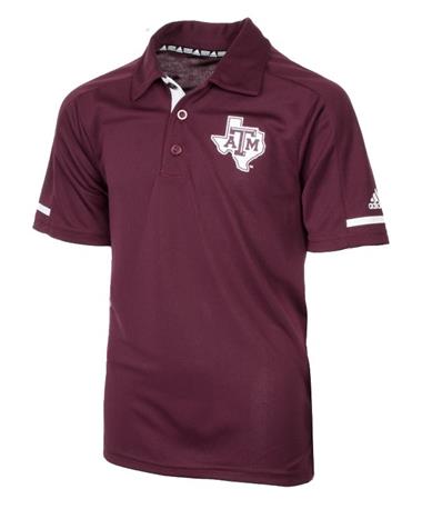 Adidas TAMU Youth Lonestar Premium Polo