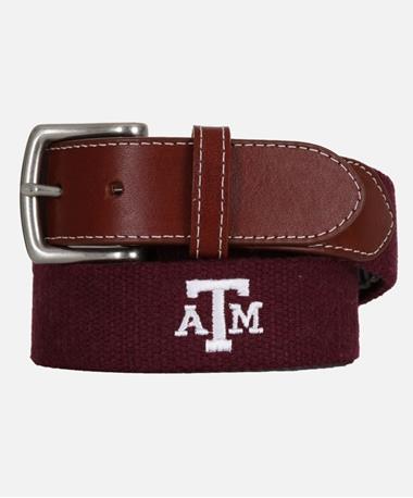 Texas A&M Peter Millar Embroidered Belt