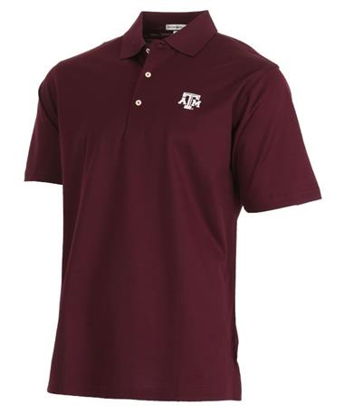 Texas A&M Peter Millar Solid Lisle Polo
