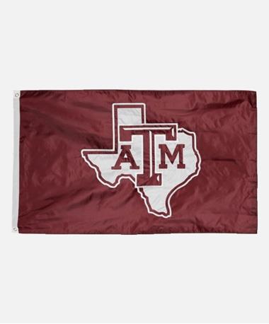 Texas A&M Aggie Maroon Lonestar Flag
