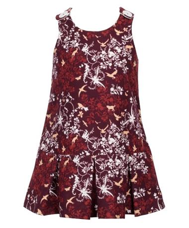 Toddler Pleated Dress with Button Snaps
