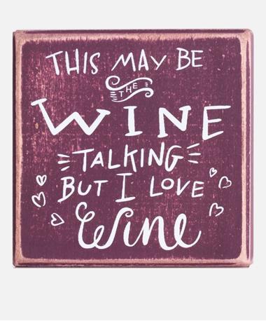 Box Sign Love Wine