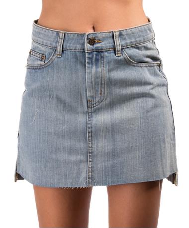 Sadie & Sage Denim Hi Lo Mini Skirt