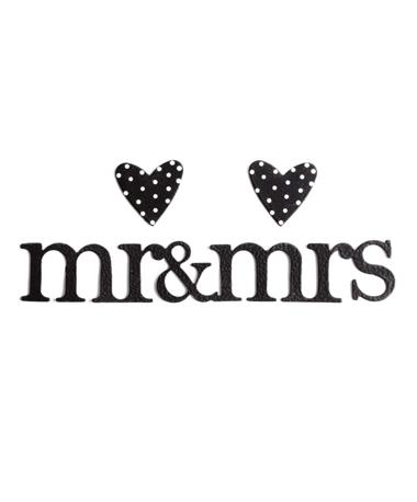 Mr & Mrs with Heart Magnets S3