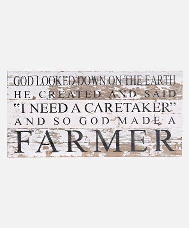 So God Made A Farmer Wooden Sign