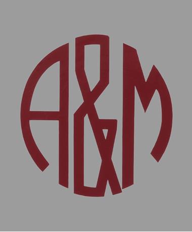 Maroon Monogram Drinkware Sticker