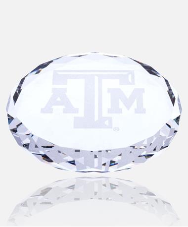 Texas A&M Aggie Crystal Paperweight