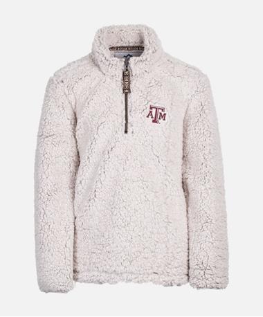 Texas A&M Youth Sherpa Qtr Zip Pullover