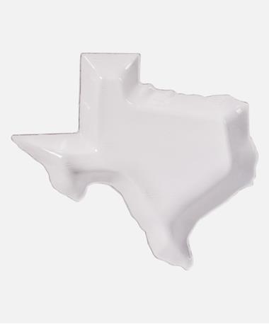 Texas Shaped Platter White 16inch