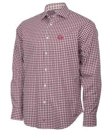 Thomas Dean TAMU Gingham Button Down