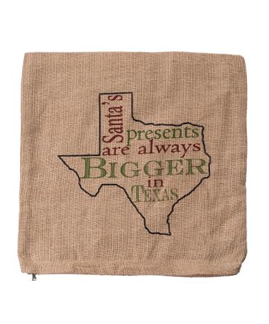 State Of Texas Burlap Pillow