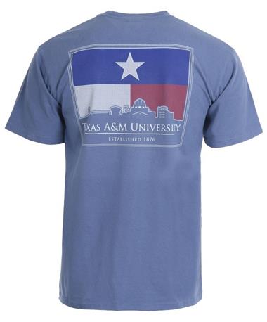 TAMU Texas Flag College Station Skyline