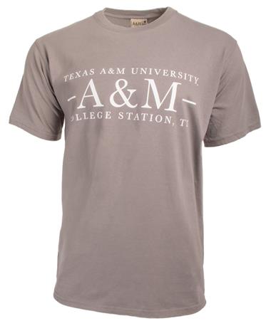 Texas A&M Aggie Grey Basic T Shirt