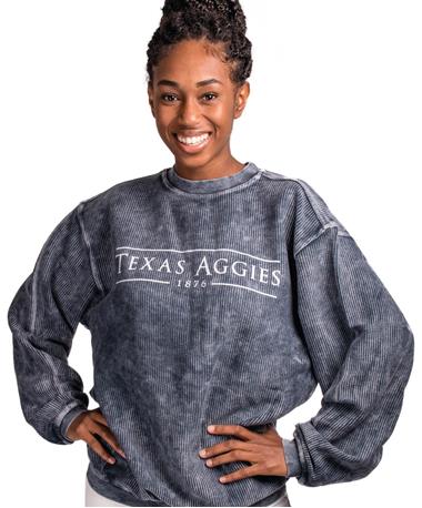 Official Aggies Ribbed Crew Sweatshirt