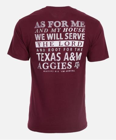 Texas A&M Aggie Serve the Lord T Shirt