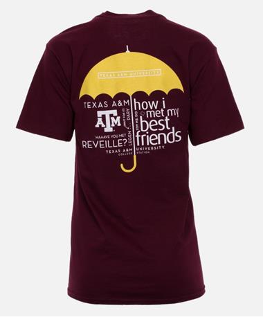 Texas A&M Yellow Umbrella Best T Shirt