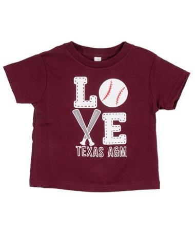 Texas A&M Aggies Baseball Love SS Tee