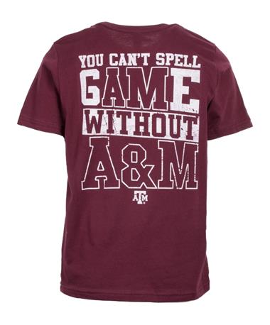 Youth Texas A&M Cant Spell Game T Shirt