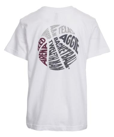 Youth Texas A&M Basketball Cutout Tee