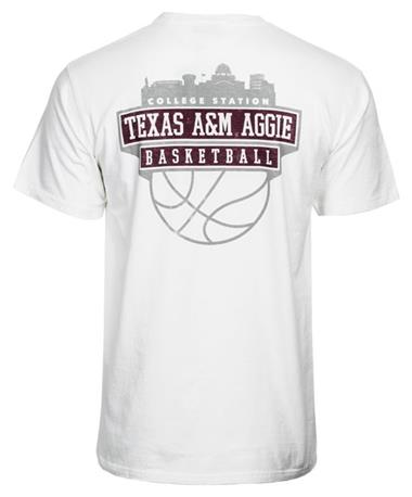 Texas A&M Aggie Basketball Skyline Tee