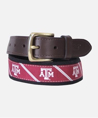 Vineyard Vines TAMU Maroon Canvas Belt