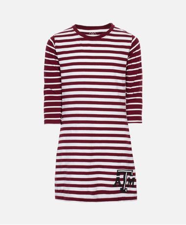 Wes Willy Texas A&M Junior Stripe Dress
