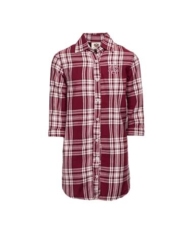 Wes & Willy Texas A&M Plaid Buttondown Dress