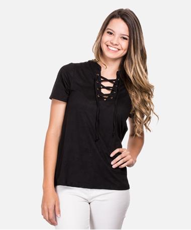 ZSupply Faux Suede Lace Up Top